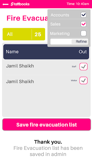 Staffbooks Screenshot 3