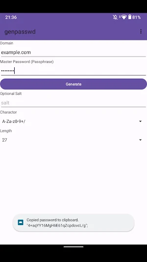 genpasswd Screenshot 2