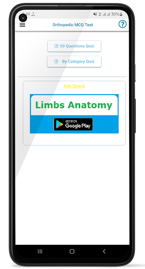 Orthopedic MCQ Test Screenshot 1