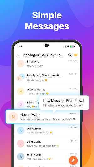 Messages: SMS Text Launcher Screenshot 0