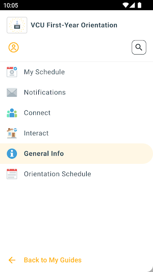 VCU Guidebook Screenshot 1
