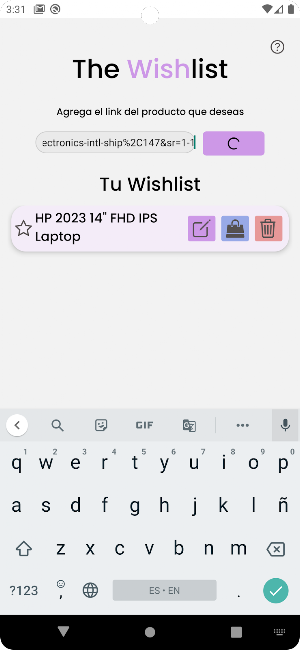 The Wishlist - Lista de deseos Screenshot 2