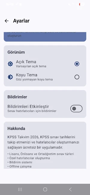 KPSS Takvim 2026 Screenshot 3