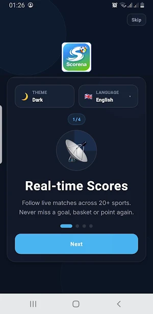 Scorena – LiveScores & AI Tips Screenshot 0