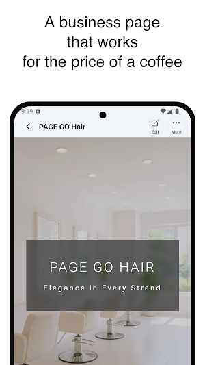 Easy Website Builder PAGE GO Screenshot 1