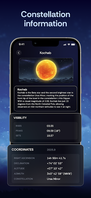 Night Map Sky: Star Gazer View Screenshot 1