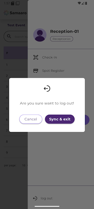 Samaaro: Reception Dashboard Screenshot 3