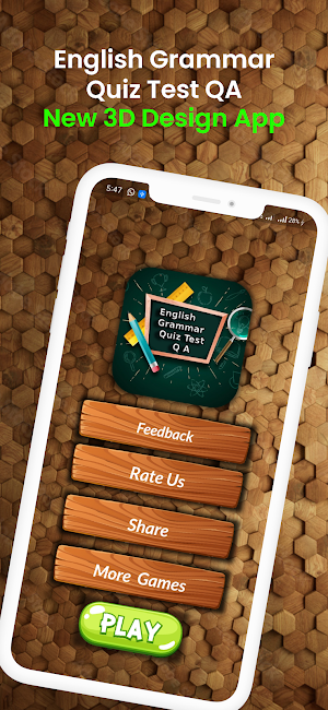 English Grammar Quiz Test QA Screenshot 0