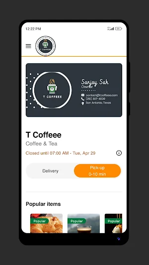 T Coffeee Screenshot 1