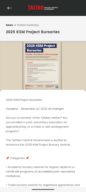 Tahltan Central Government Screenshot 2