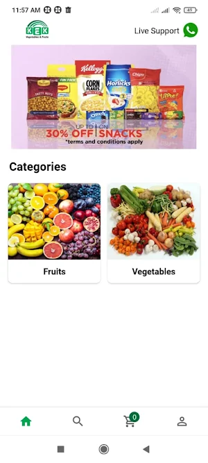 K E K vegetables and fruits Screenshot 3