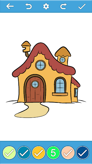 House Coloring By Number Book Screenshot 3