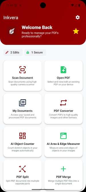 Inkvera: PDF Düzenle İmzala Screenshot 1