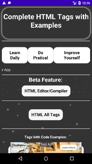 HTML All Tags Screenshot 0