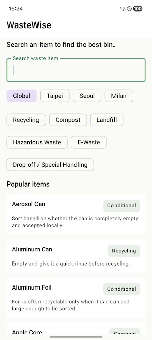 WasteWise Screenshot 1
