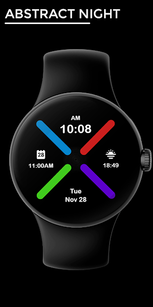 Abstract night - watch face Screenshot 0