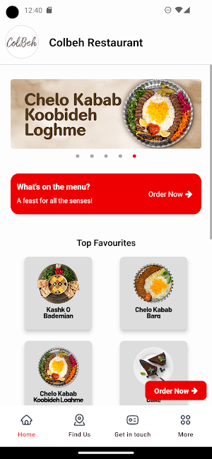 Colbeh Restaurant Glasgow Screenshot 0