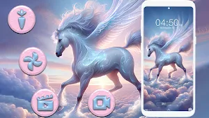 Pink Flying Unicorn Theme Screenshot 3