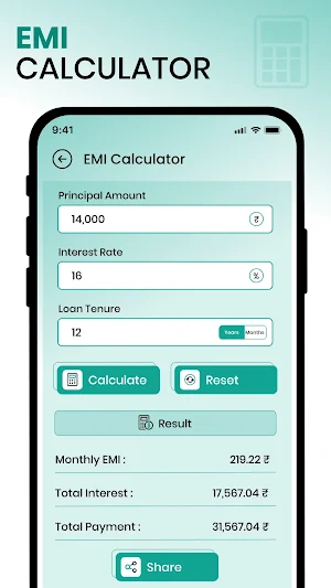 Loan EMI Calculator Screenshot 0