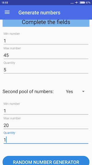 Random Number Generator Screenshot 2