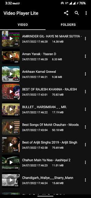 Video Player Lite Screenshot 1