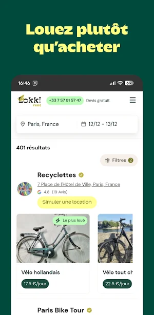 Lokki - location vélo matériel Screenshot 1