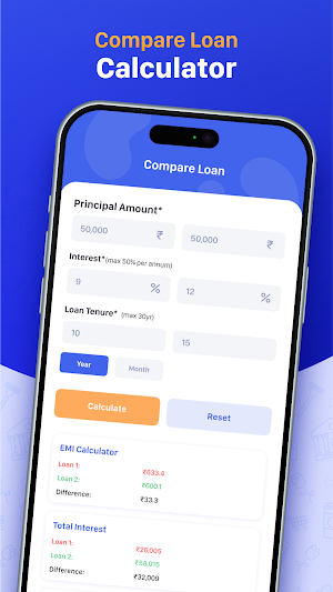 LoanCalcy Easy EMI Calculator Screenshot 1