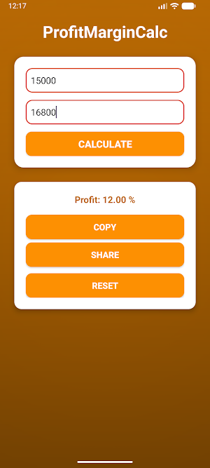 ProfitMarginCalc Screenshot 1