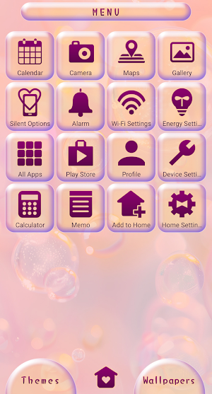 Fluffy Bubbles Theme +HOME Screenshot 1