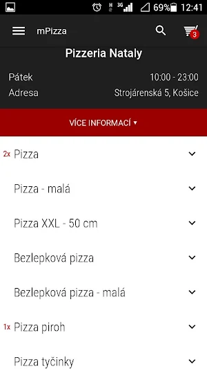 Pizzeria Nataly Košice Screenshot 2