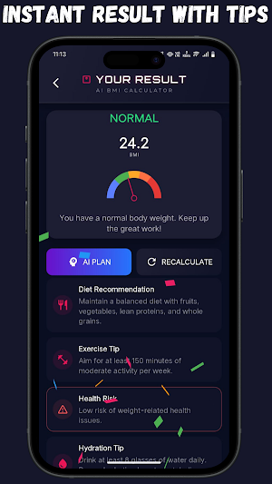 EzBMI: AI BMI Calculator Screenshot 3