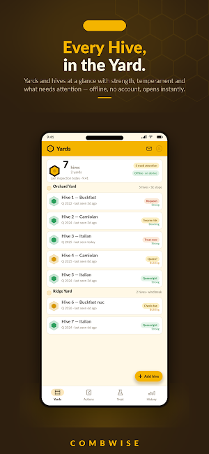 Combwise: Beekeeping Log Screenshot 0
