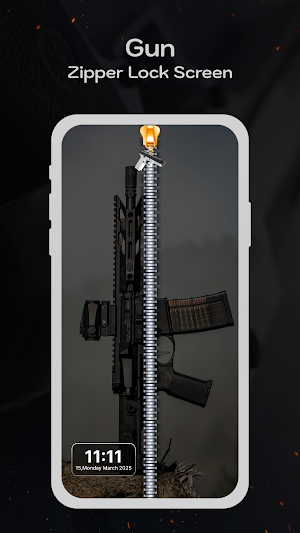 Gun Shooting Zipper Lock screenshot 1
