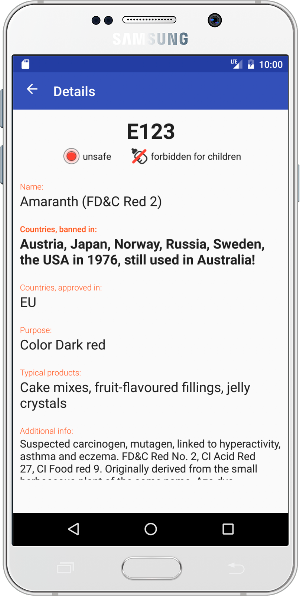 E Numbers - Food additives Screenshot 2