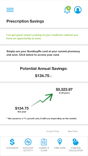 MBH Spending Account Screenshot 1