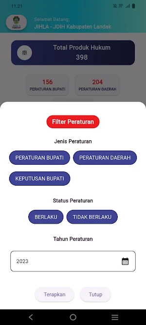 JIHLA - JDIH Kab Landak Screenshot 1