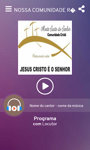 NOSSA COMUNIDADE RÁDIO GOSPEL Screenshot 1