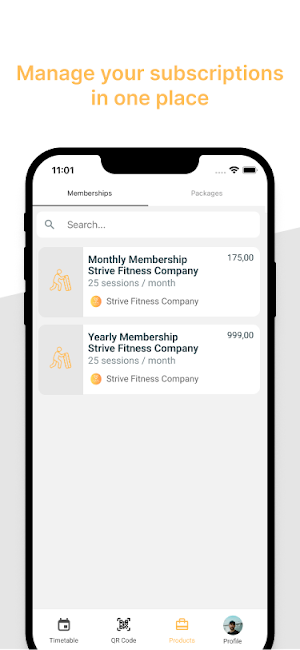 Strive Fitness Company Screenshot 3