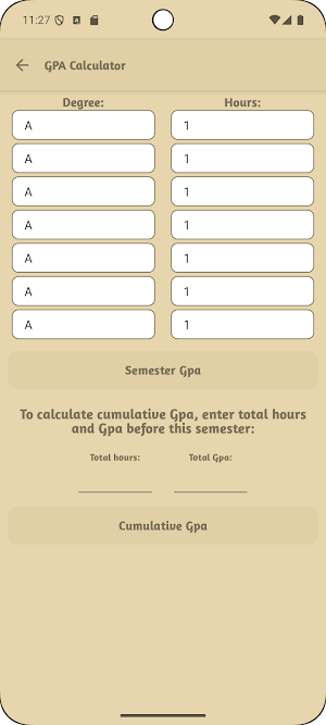 GPA Calculator Screenshot 1