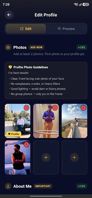 Buzzire: Face-Verified Dating Screenshot 1