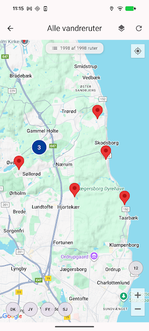 Vandreruter i Danmark Screenshot 2
