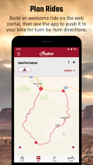 Indian Motorcycle Ride Command Screenshot 1