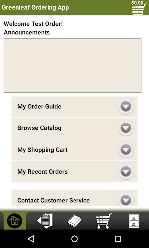 Greenleaf Ordering App Screenshot 0