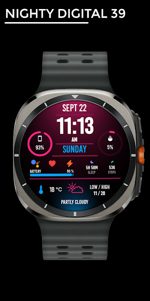 Nighty Digital 39 - watch face Screenshot 0