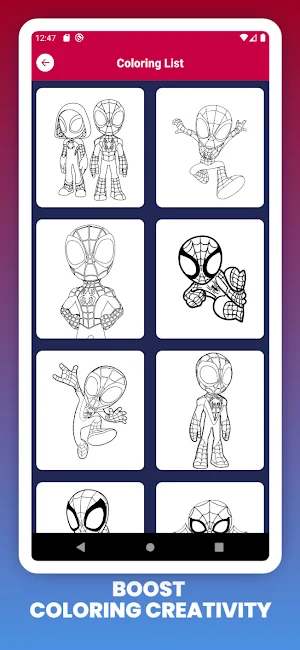 Spidey Friends Coloring Book Screenshot 1