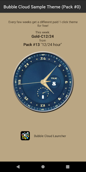 Free Analog Watch Face Theme for Bubble Cloud Screenshot 2