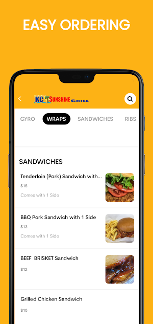 KC Sunshine Grill Screenshot 3