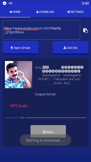 Mp3 Downloader for Smule Screenshot 1
