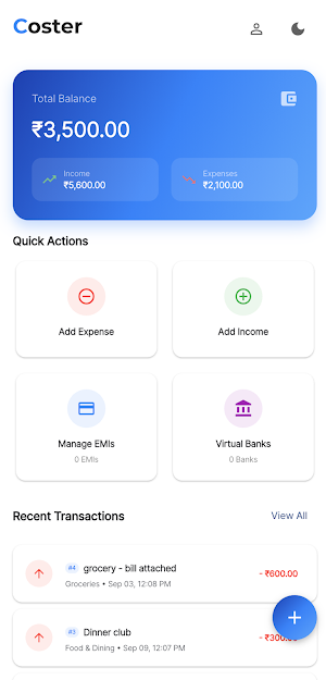 Coster - Smart Finance Manager Screenshot 0