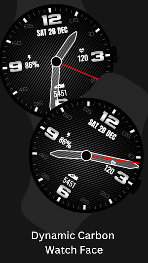 Dynamic Carbon Watch Face Screenshot 0